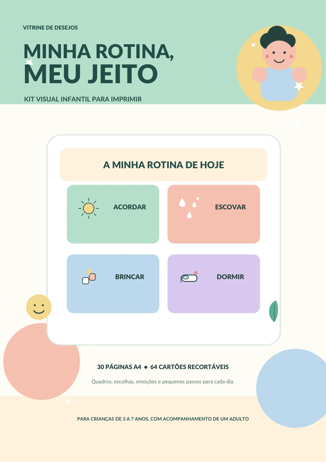 Capa real do kit Minha Rotina, Meu Jeito